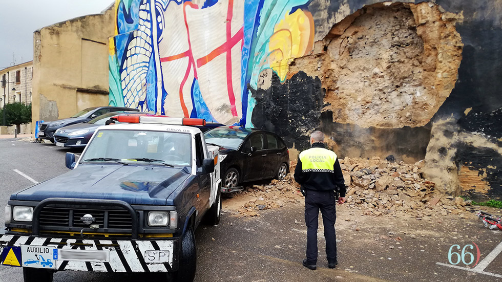 Una pared del Museu Arqueològic cedió durante el temporal