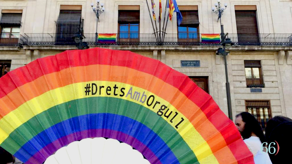 Concentració a favor dels drets LGBTI // Foto: María Gutiérrez