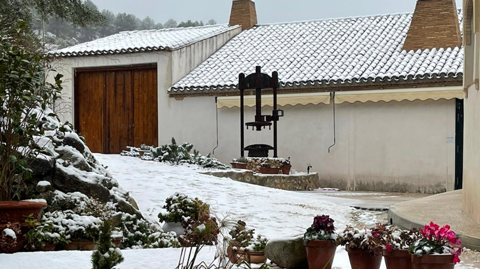 Nieve en Masía La Mota