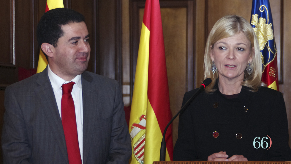 Gabriela Bravo junto a Antonio Francés en Alcoy / Foto: Archivo