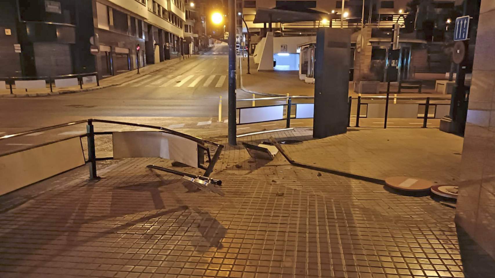 Lugar del accidente / Foto: Facebook Polic&iacute;a local Alcoy