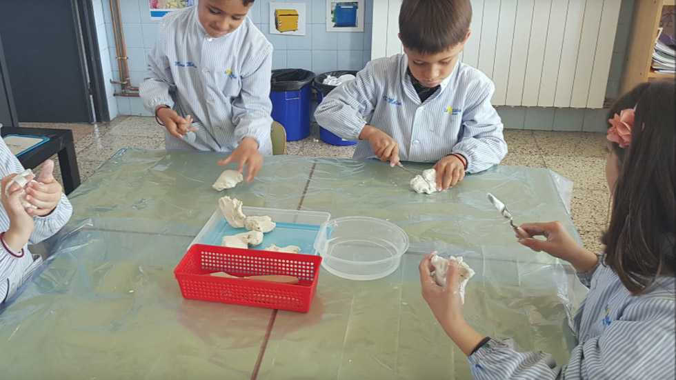 Alumnes de La Salle en un dels espais