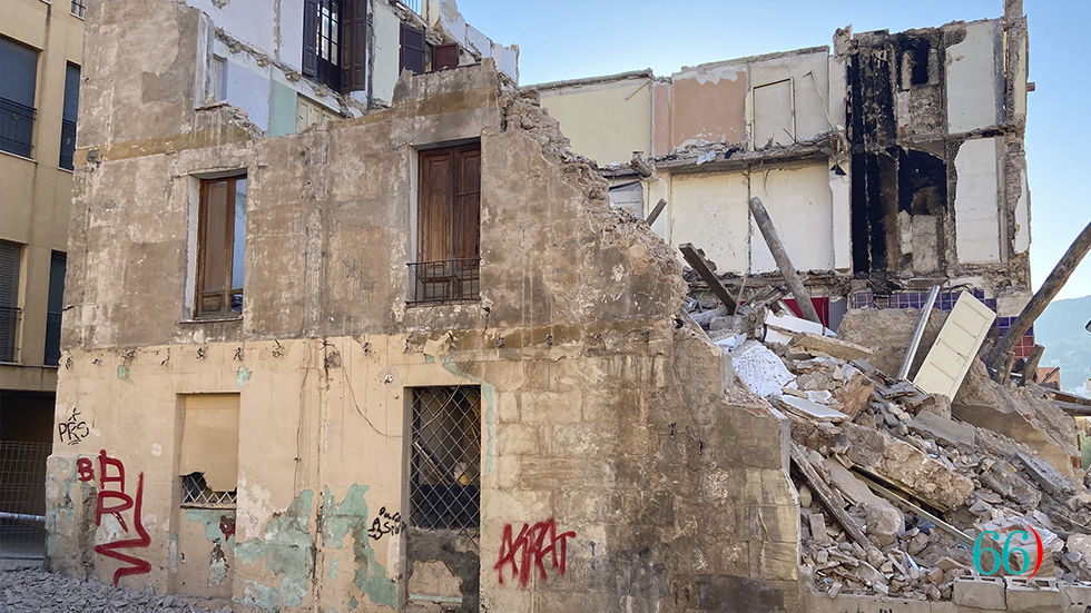 Derrumbe en la calle Sant Joan