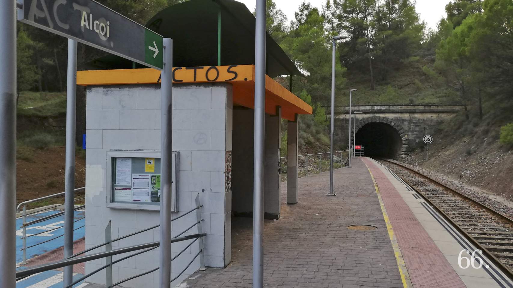 Estaci&oacute;n de Cocentaina del trayecto Alcoi-X&agrave;tiva