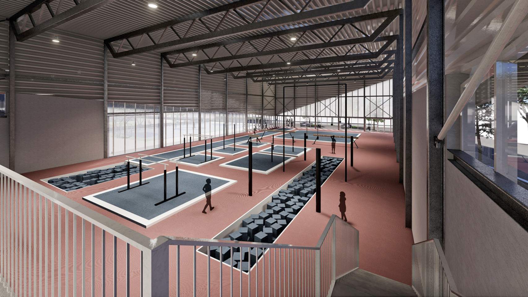 Recreación del interior del pabellón