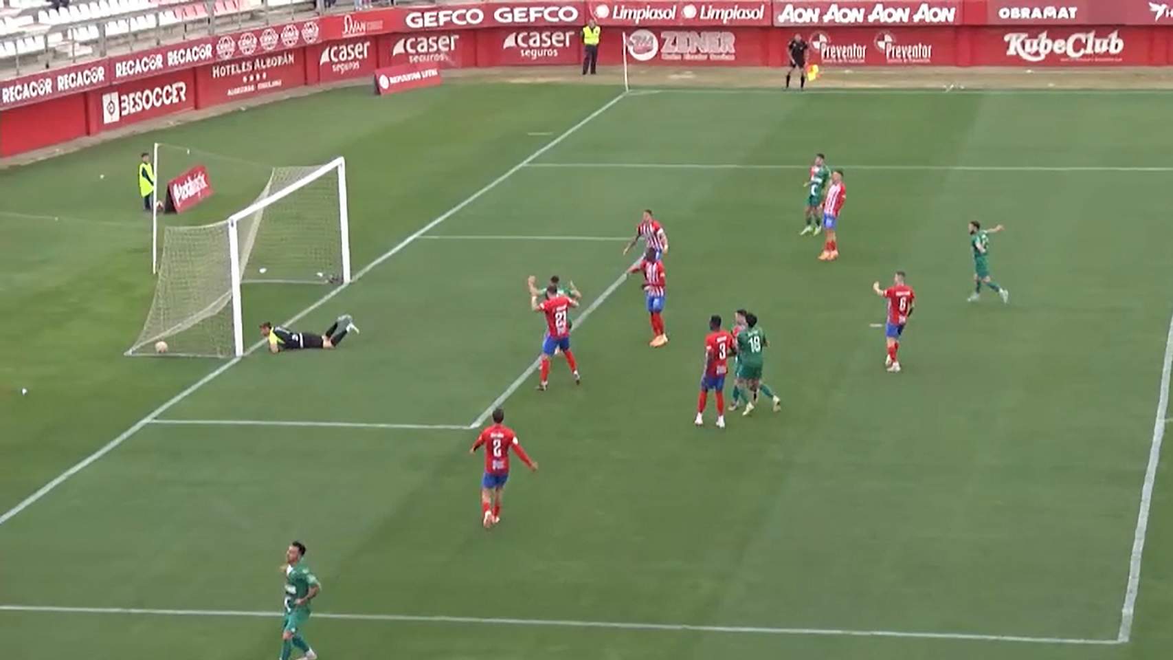 Instante del gol de Armental en la segunda parte