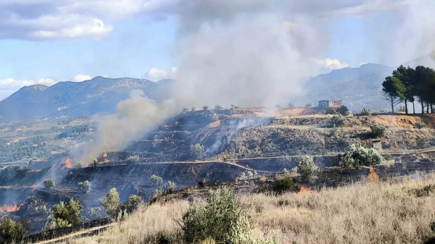 Incendio en Gormaget / Foto: Departamento de Emergencias Alcoy