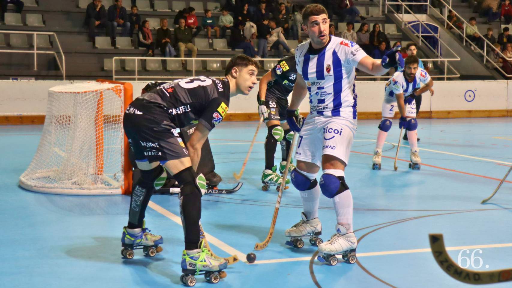 Sergi Folguera y Gonzalo Pérez en el partido en Alcoy / Foto ARXP66