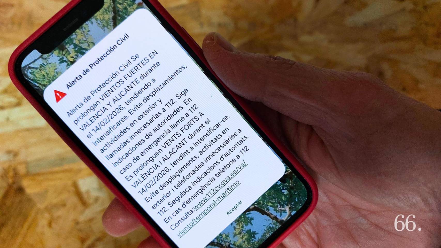 Sona el primer ES-Alert als mòbils de l’Alcoià i el Comtat per l’avís taronja per vent