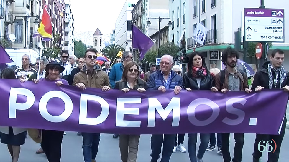 Imatge de la manifestació de l'1 de maig de 2018