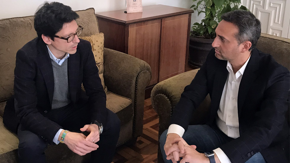 Ruiz y Sánchez en la reunión