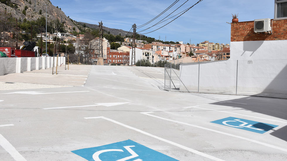 Zona de aparcamiento terminada / Foto: Ayuntamiento Alcoy