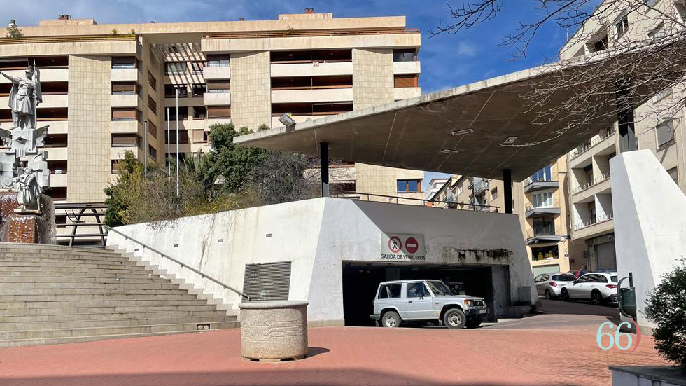 Salida del parking de La Rosaleda / Foto: SBG