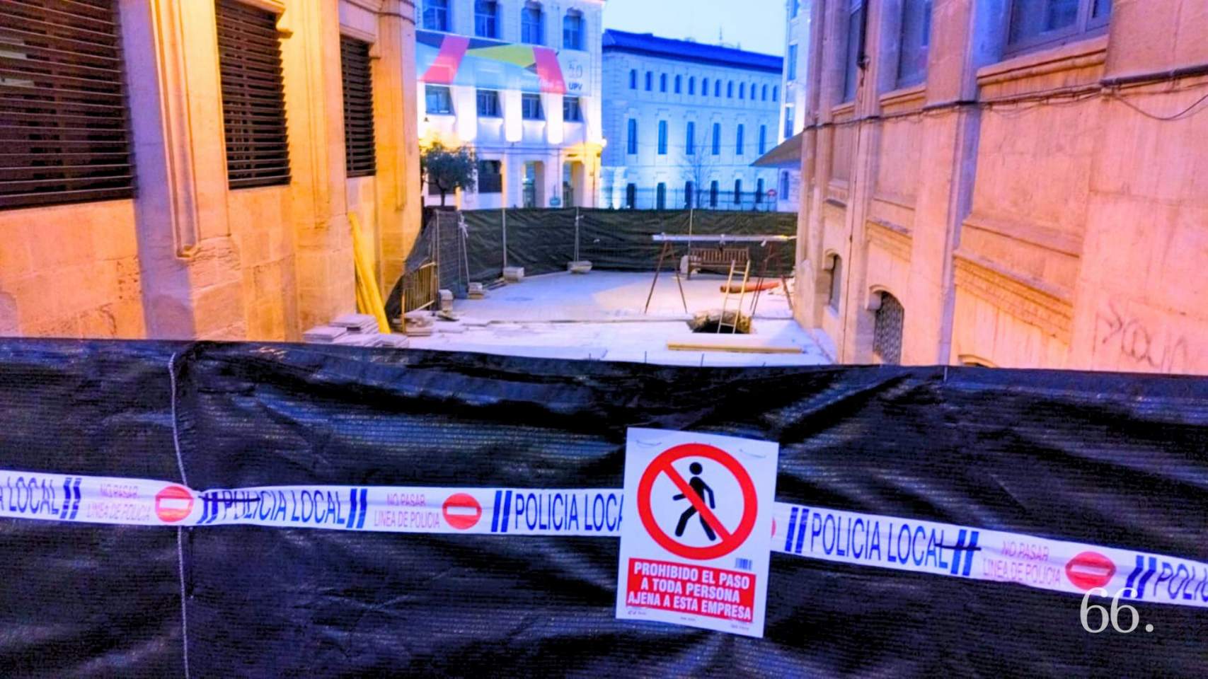 Obras entre ambas plazas