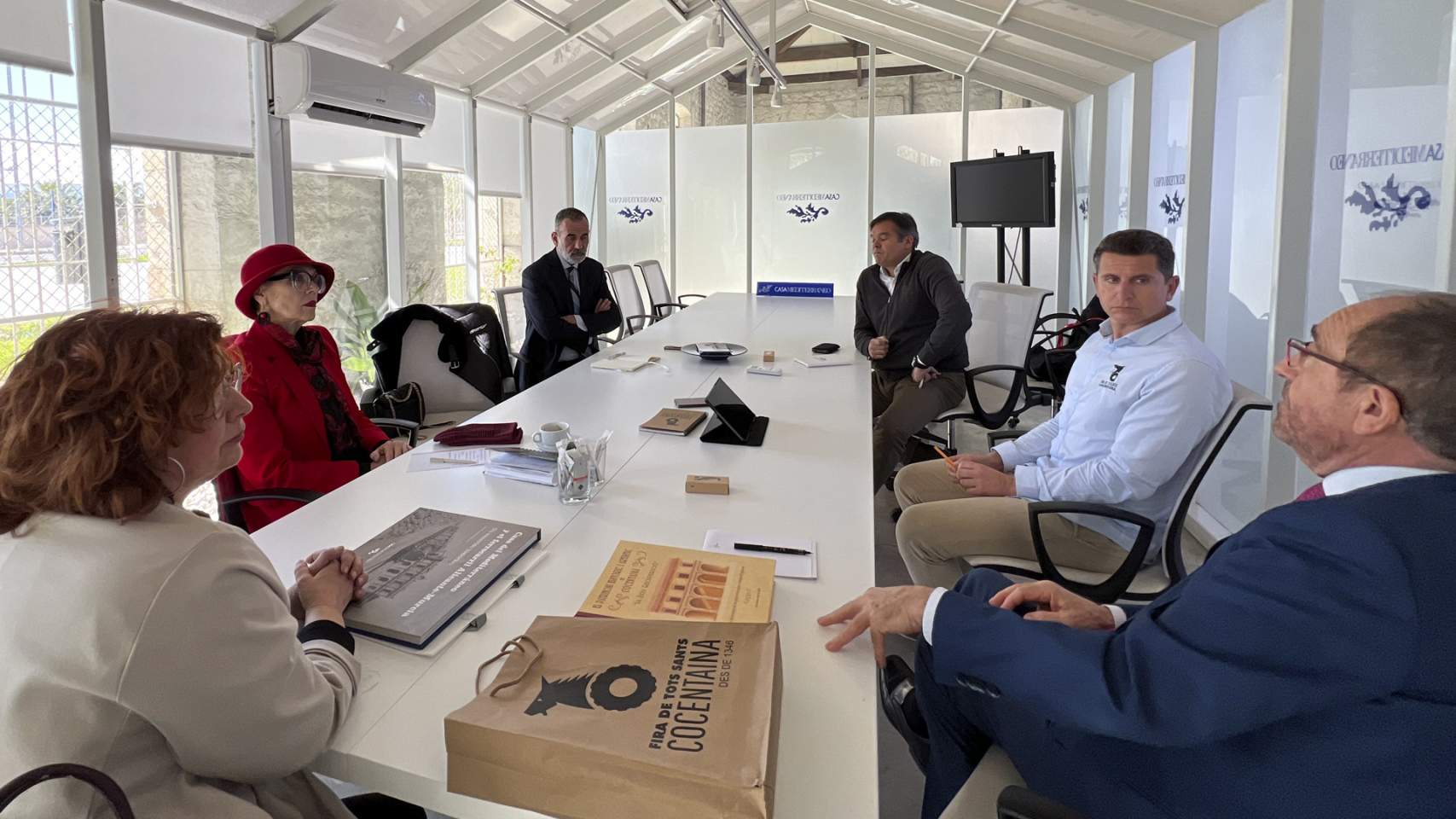 Reunió de la delegació contestana amb Casa Mediterráneo