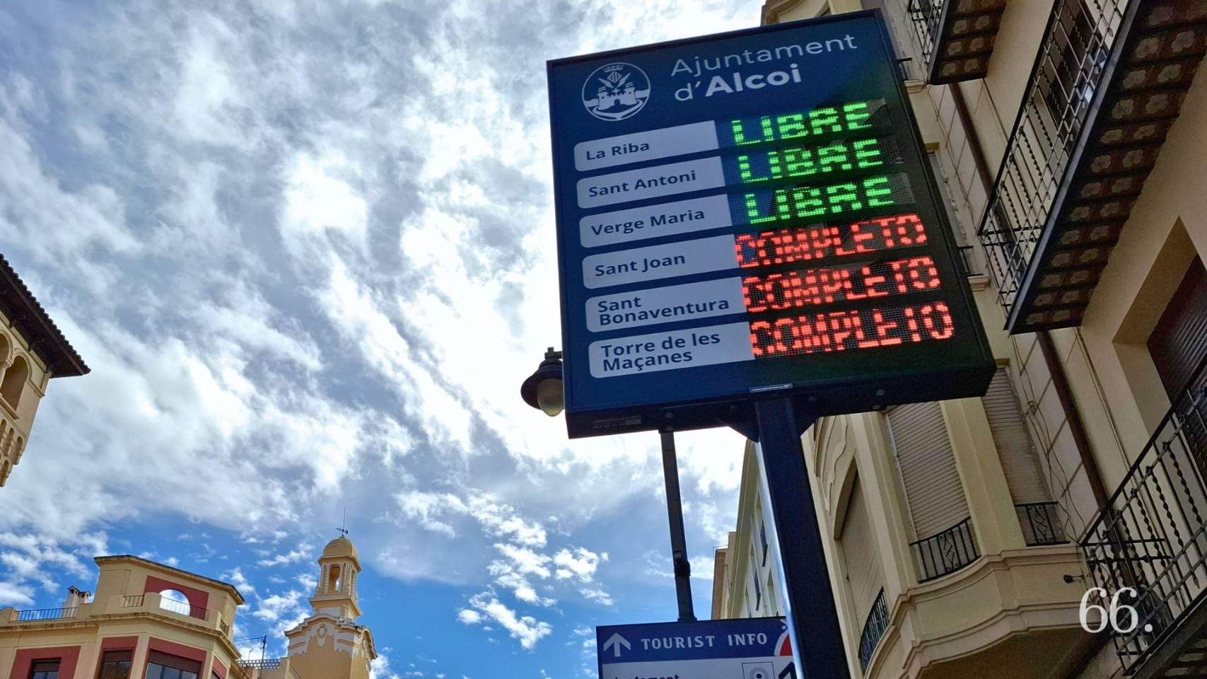 El cartel indicador en Sant Tomàs