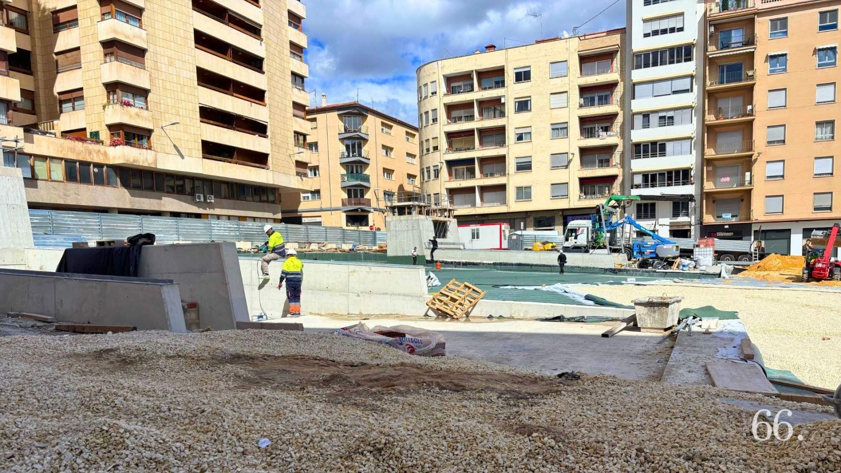 Las obras, en la mañana de este lunes 10 de marzo / Foto MRG
