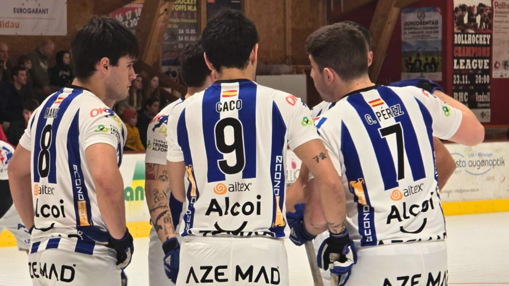 El Alcodiam en el partido de la fase anterior de la Trophy, en Suiza