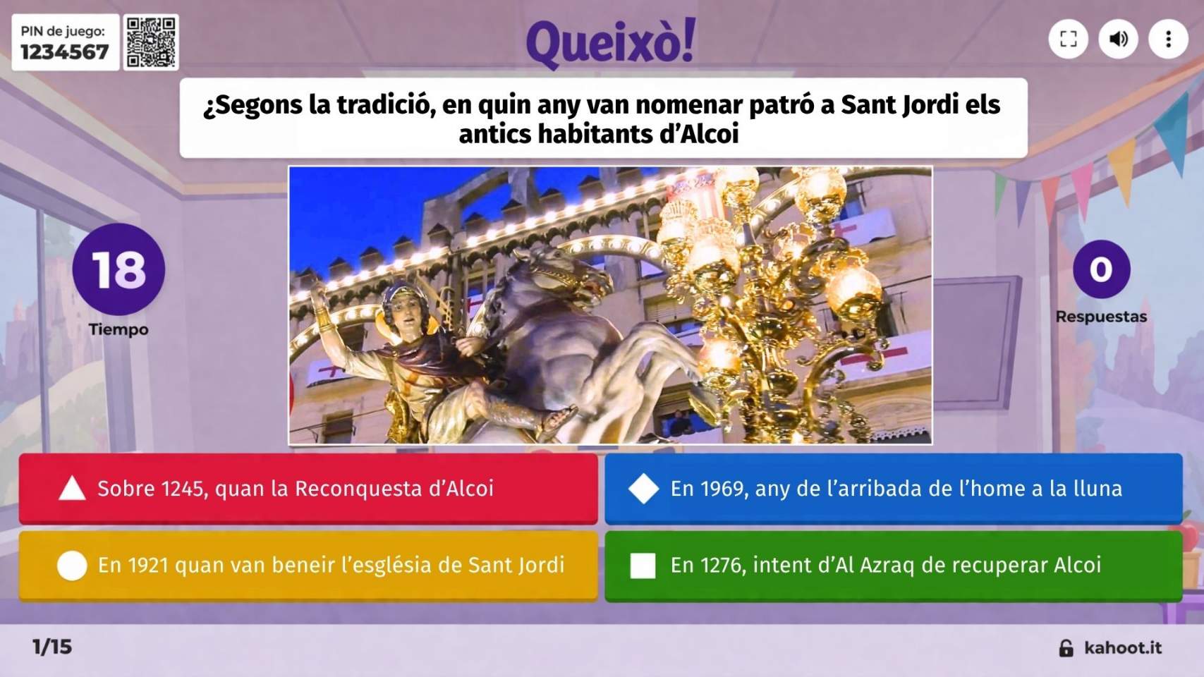 Recreaci&oacute; de com podria ser una de les preguntes del joc