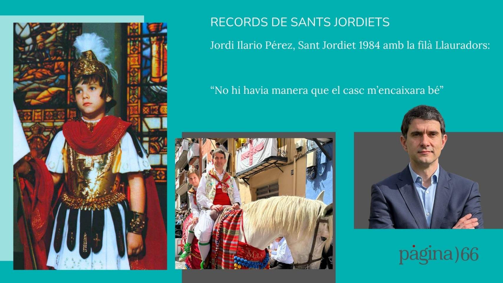 Jordi Ilario Pérez, Sant Jordiet 1984 amb la filà Llauradors: “No hi havia manera que el casc m’encaixara bé”