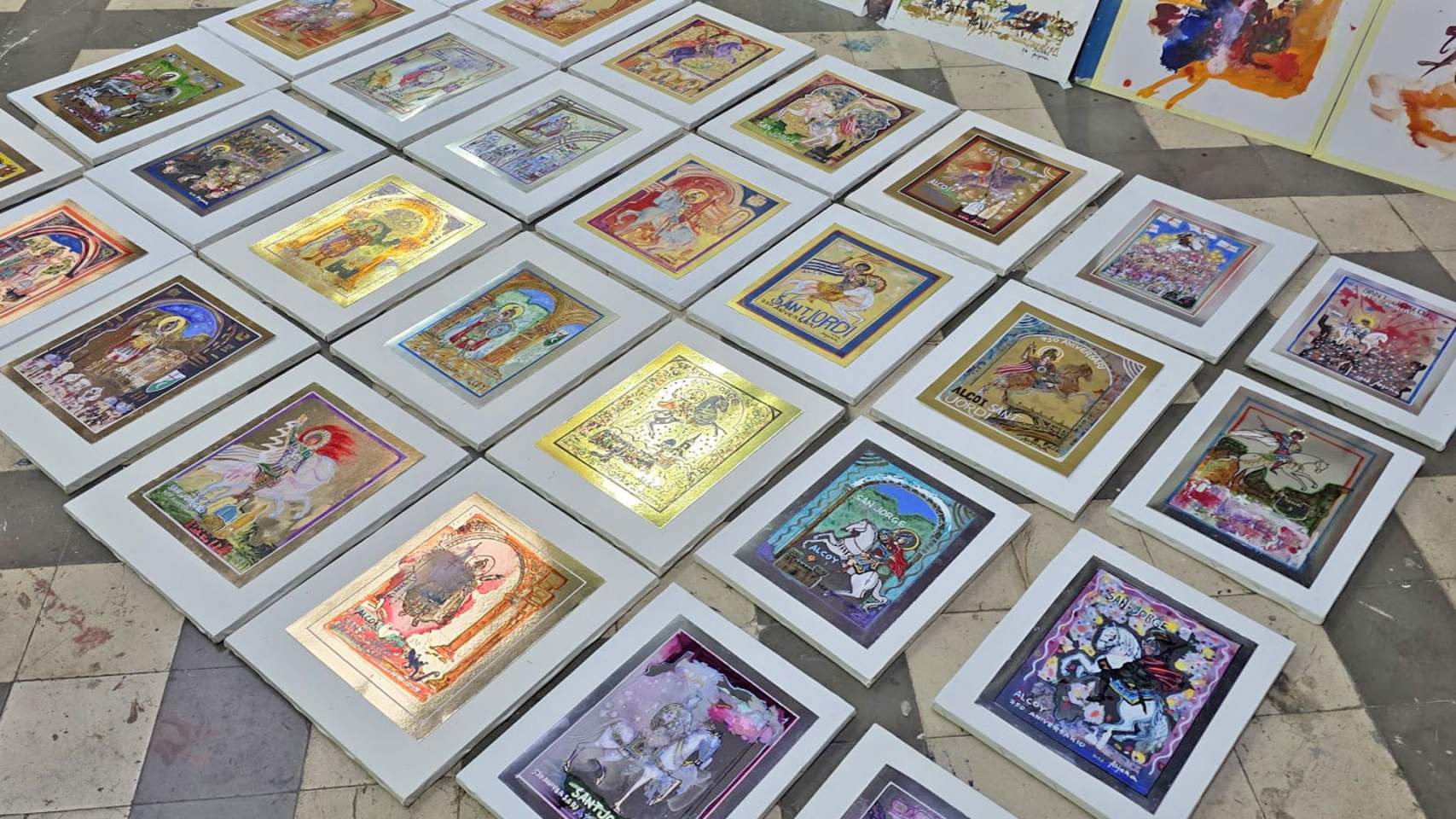 Vols una l&agrave;mina de Sant Jordi feta per Solbes Arjona?