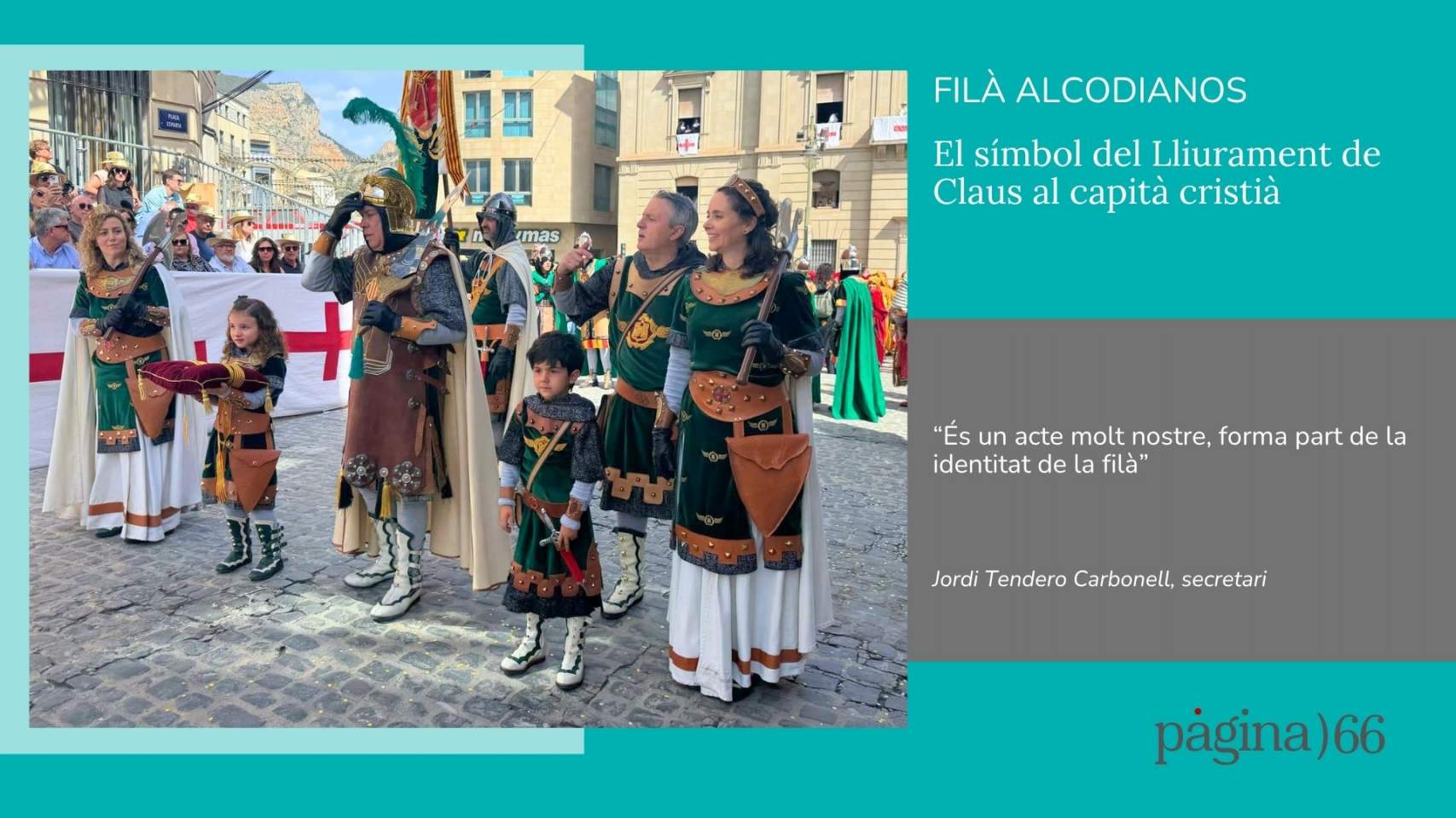 Els Alcodianos i el símbol del Lliurament de Claus al capità cristià