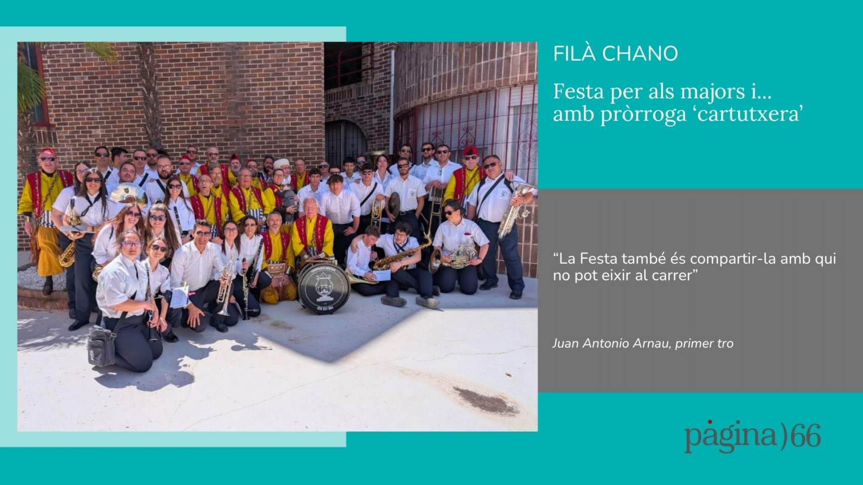 Els altres actes de la filà Chano: Festa per als majors i... pròrroga ‘cartutxera’