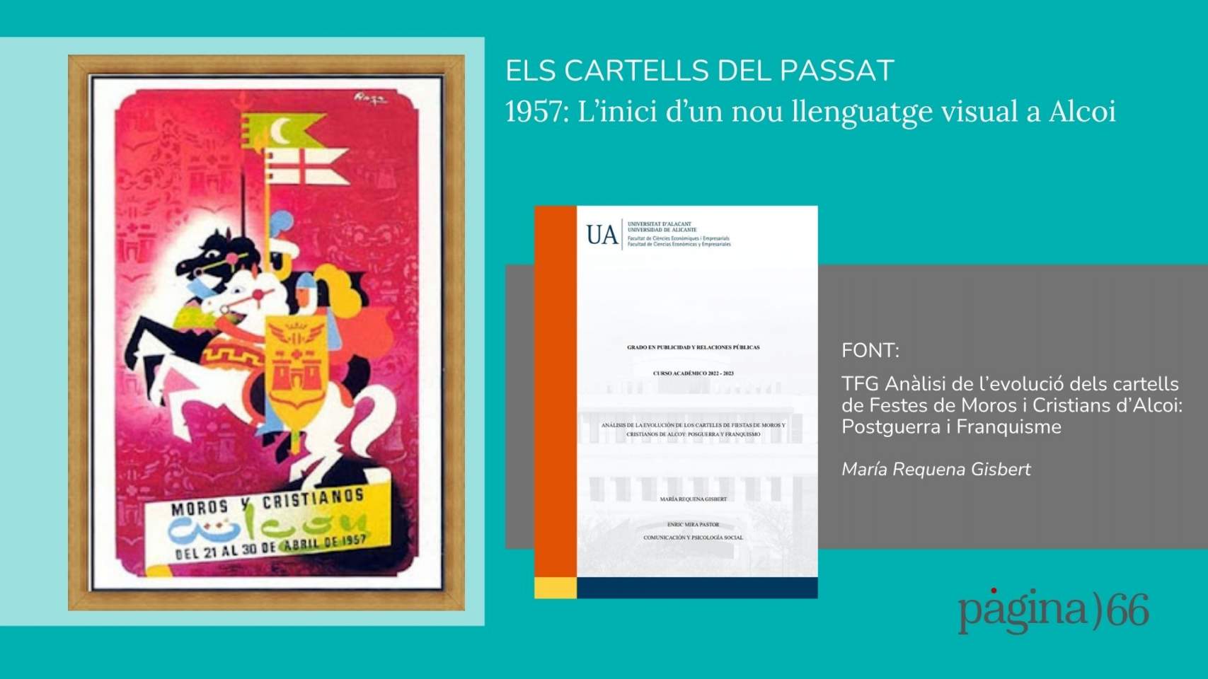 1957: El cartell de Festes porta un nou llenguatge visual a Alcoi
