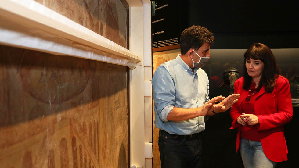 Fresc de l'amfiteatre de Pompeia al MARQ // Foto: DA