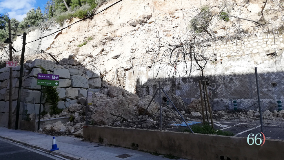 Derrumbe en La Beniata / Foto: GLC