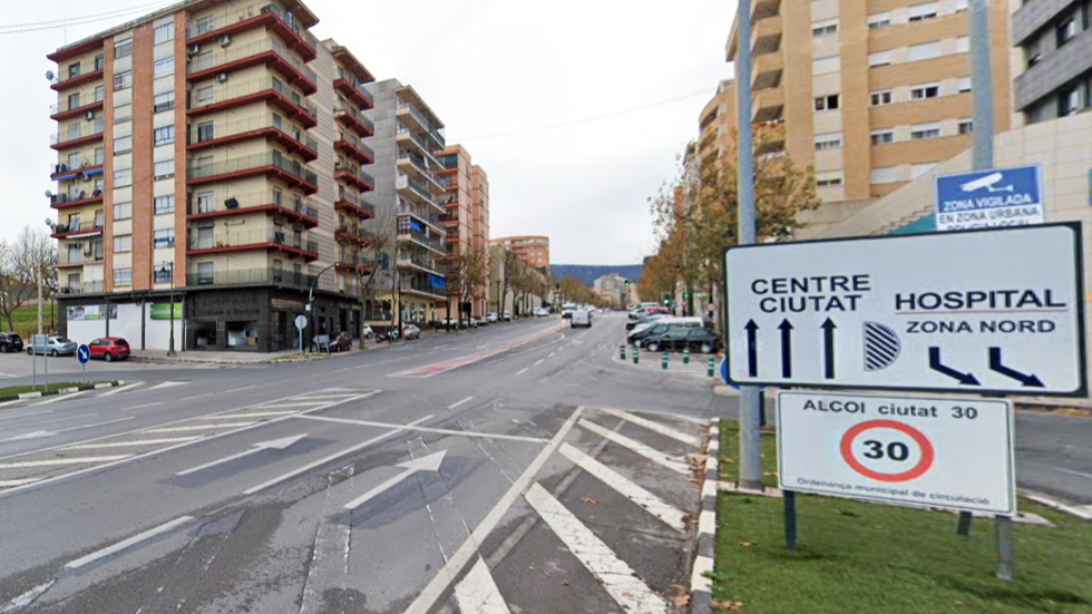 Lugar donde se ubicar&aacute; la rotonda acceso norte de Alcoy