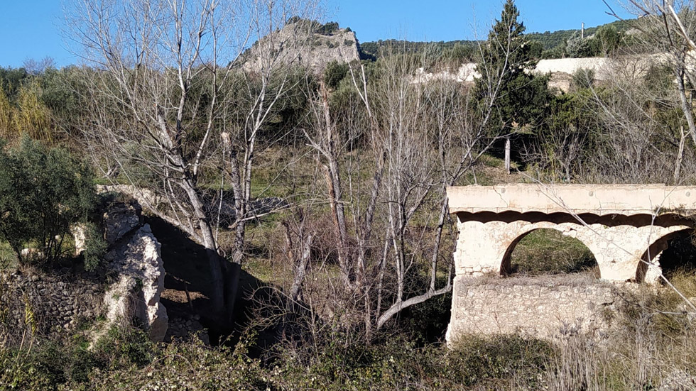 Acueducto de la Máquina de Dimas derrumbado / Foto: Facebook Gabriel Guillem