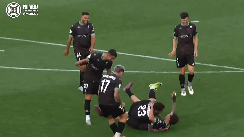 Celebración del gol de De Palmas