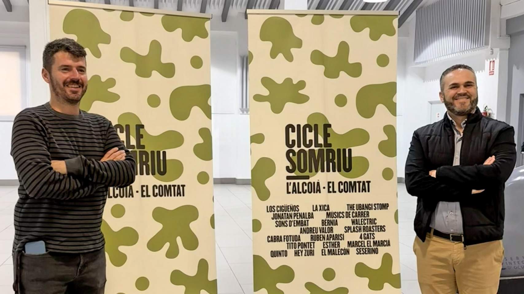 Andreu Ferre i Josep Albert en la presentaci&oacute; de Somriu