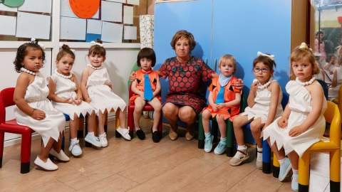 Alumnes de l'Escola El Salvador disfressats