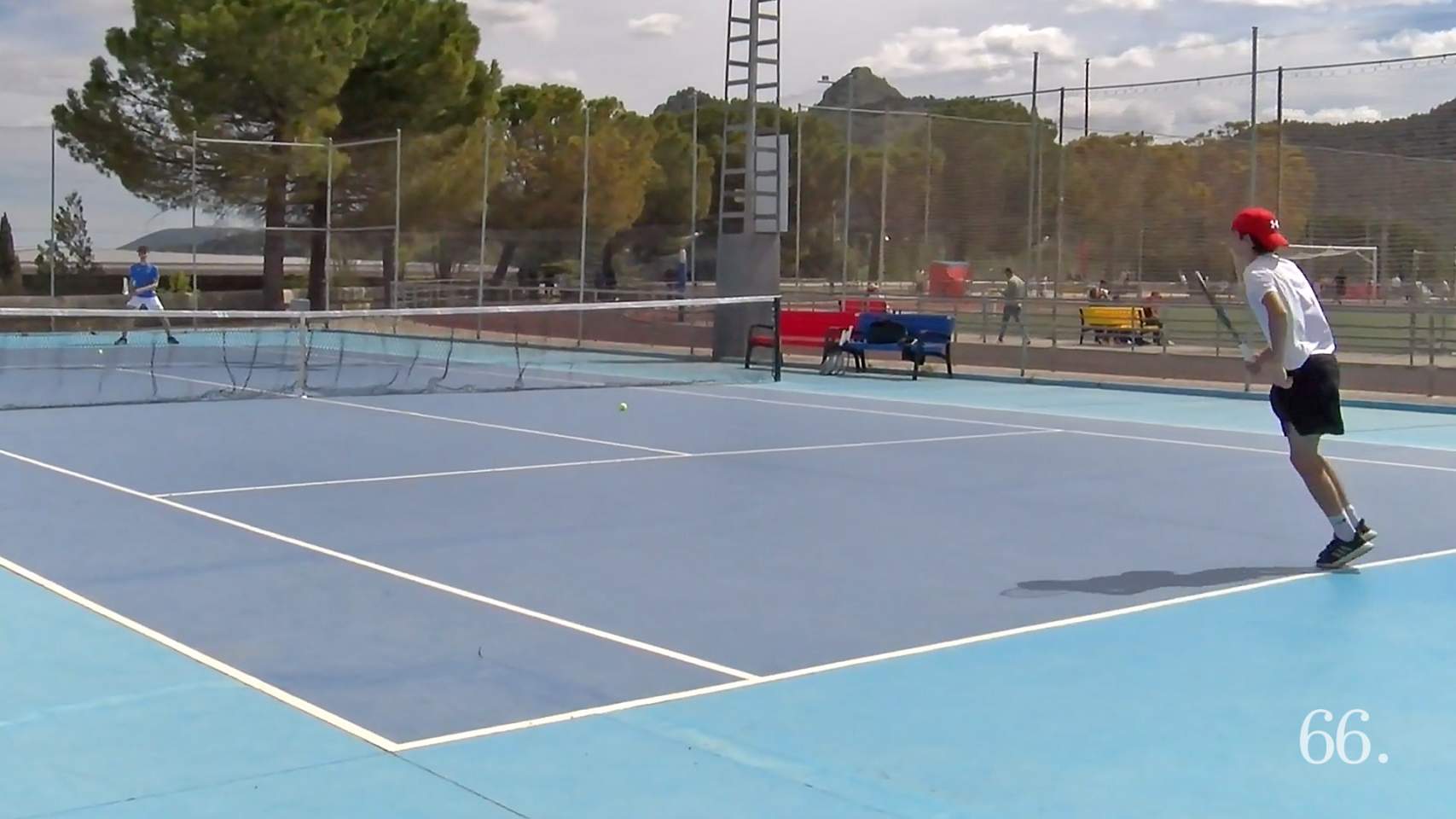 Pista de tenis en el Francisco Laporta