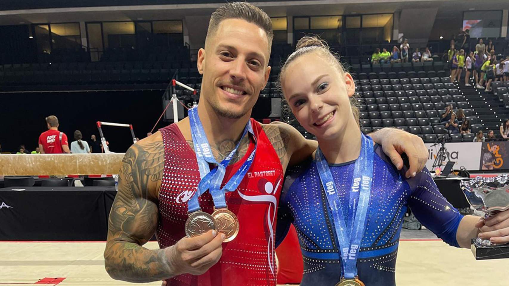 Néstor Abad y Laura Casabuena, los dos máximos exponentes de la gimnasia artística alcoyana