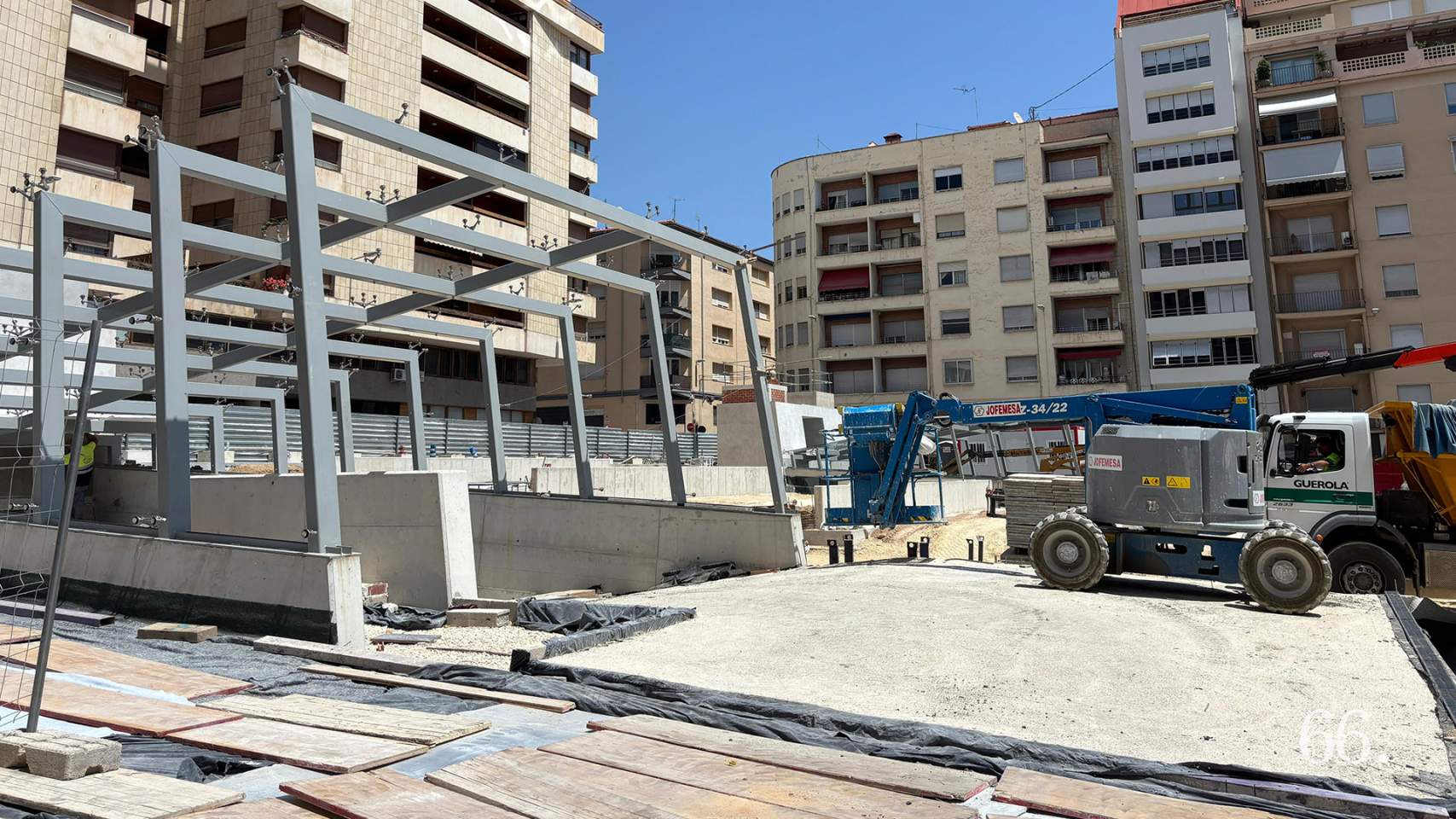 Obras de La Rosaleda a 20 de junio