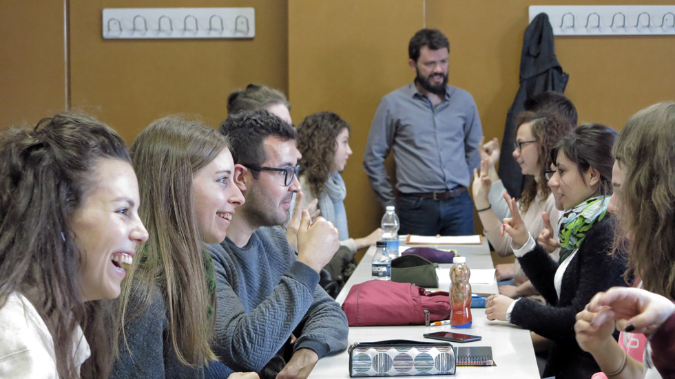 Classe de valencià del curs 2018-2019 / Foto: UA