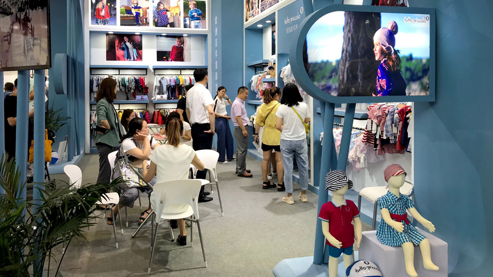 Imagen del expositor de Tutto Piccolo en Shangái / Foto: Tutto Piccolo