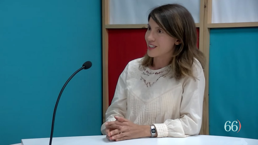 Sandra Obiol durante su última entrevista en Pagina66)