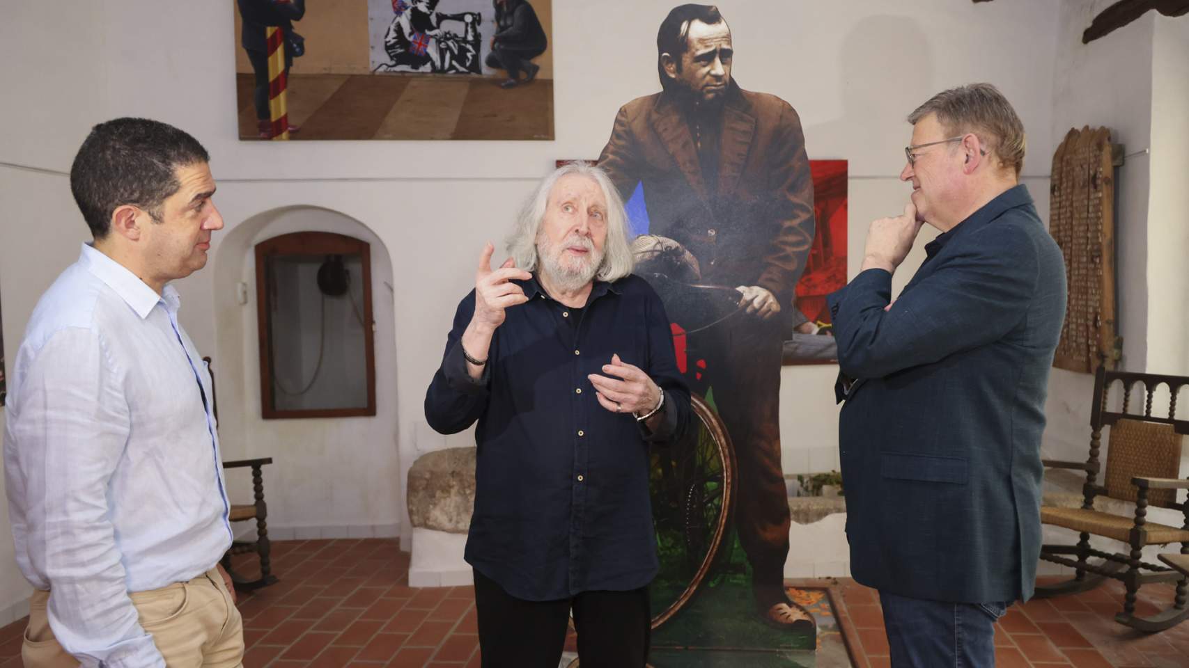 Francés, Miró i Puig en el Mas Sopalmo / Foto: GVA