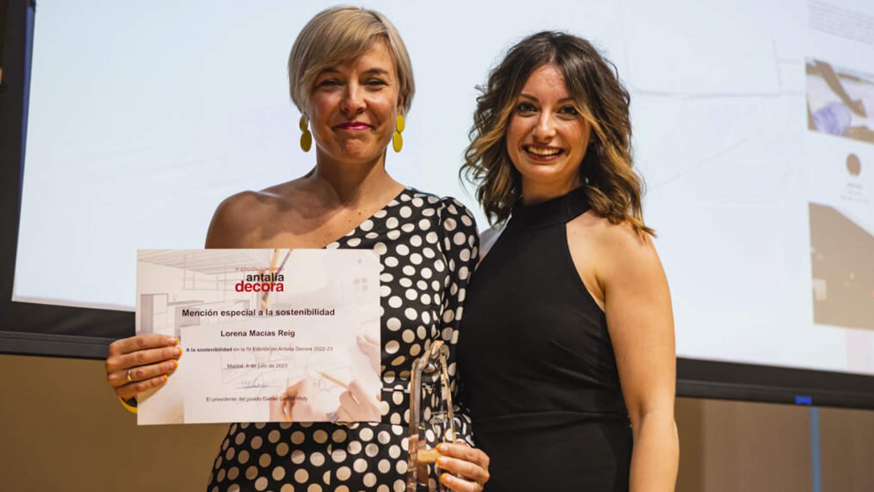 Lorena Macías en l'entrega de premis d'Antalia Decora // Foto: Web Antalia