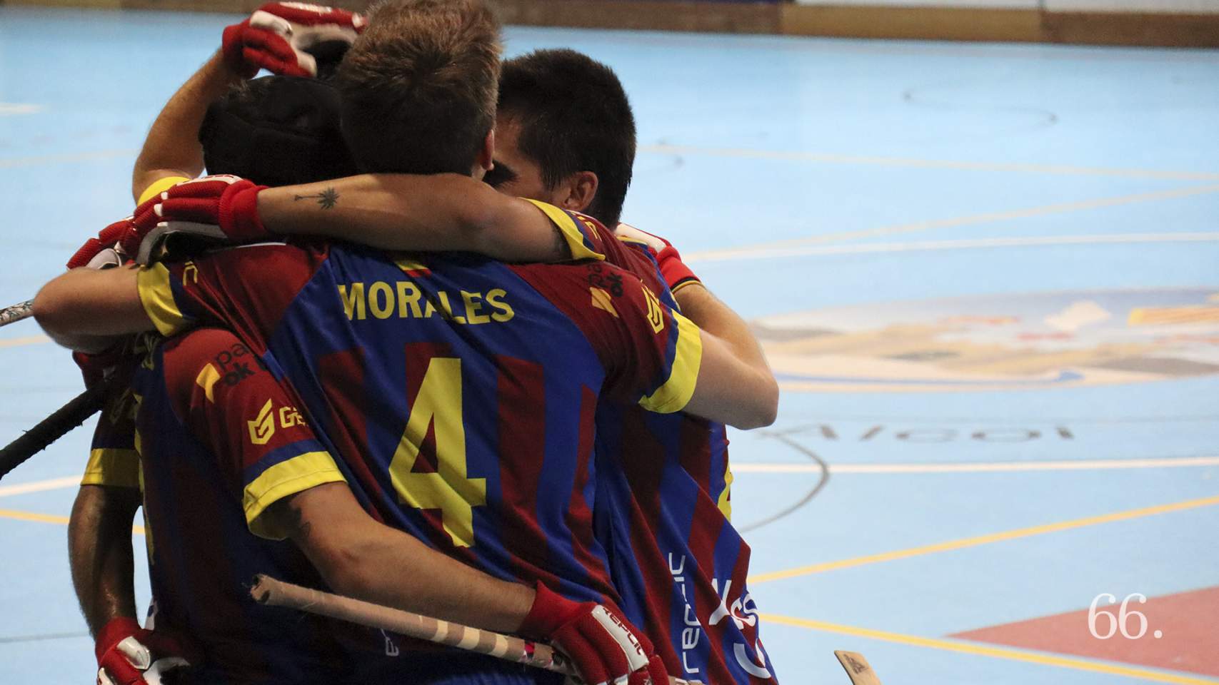 Jugadores del Alcodiam celebran un gol