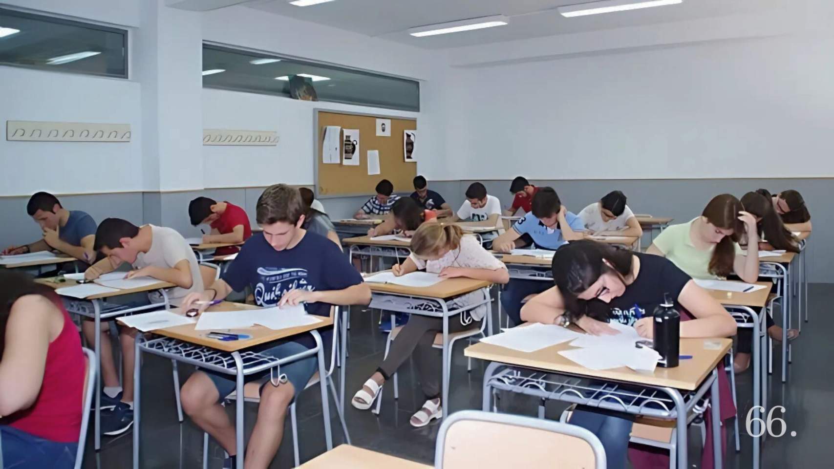 La prova, quan encara es feia en els instituts / Foto ARXp66