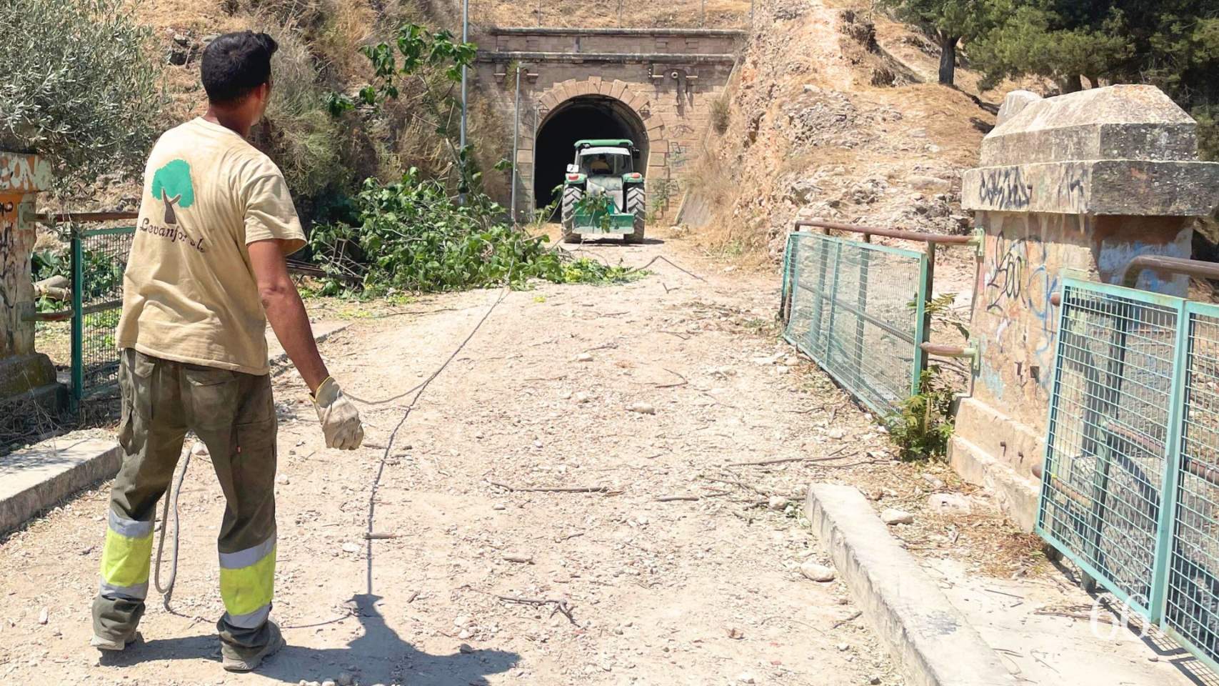 Trabajos en el tramo de Via Verda