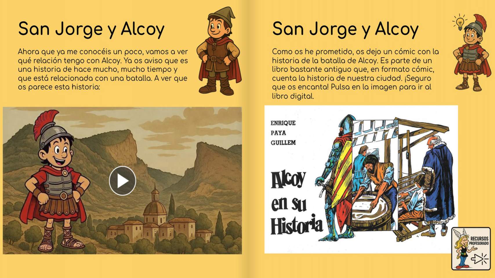 Els escolars d’Alcoi podran aprendre més sobre Sant Jordi gràcies a una nova unitat didàctica digital