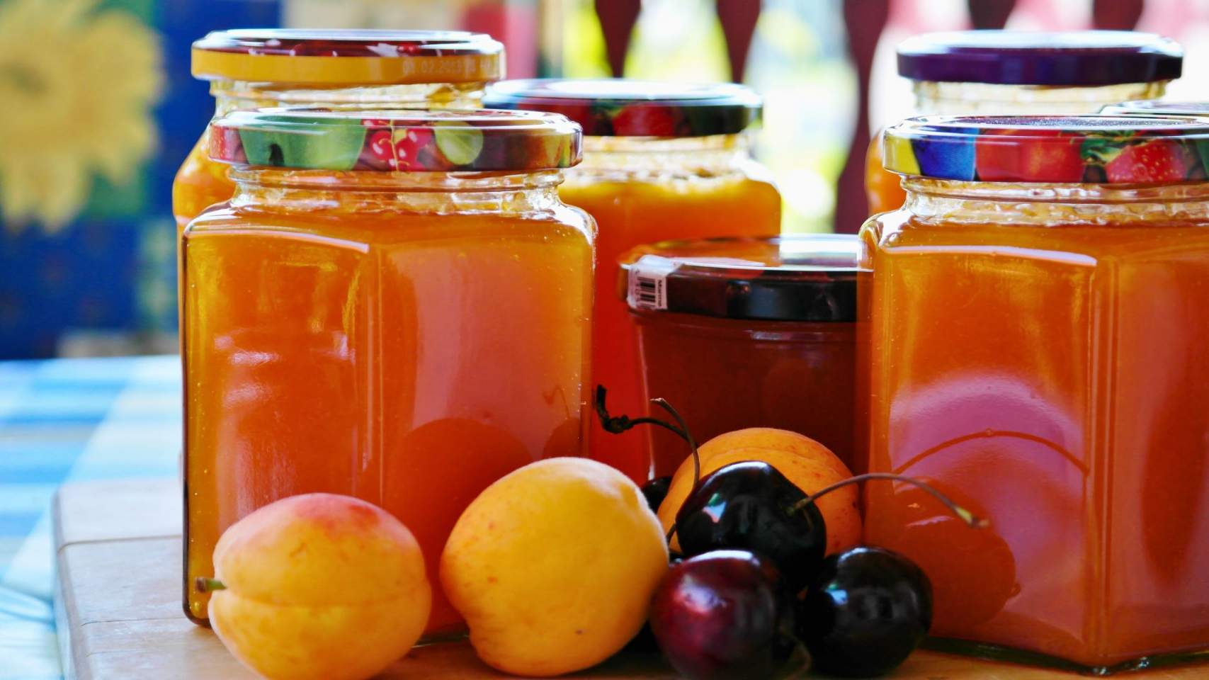 Pots de melmelades de fruites
