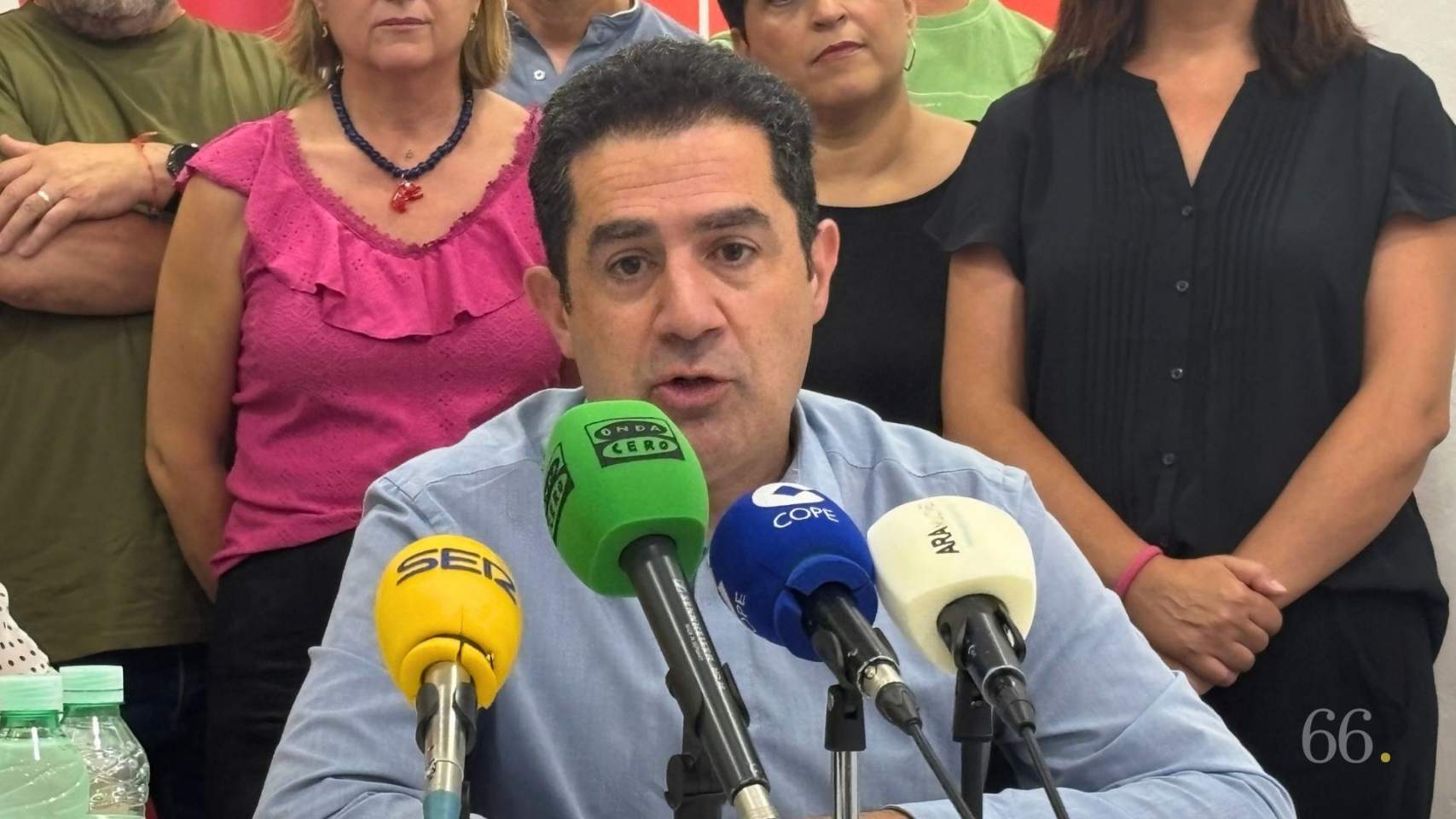 Toni Franc&eacute;s durant l'anunci / Foto AGC
