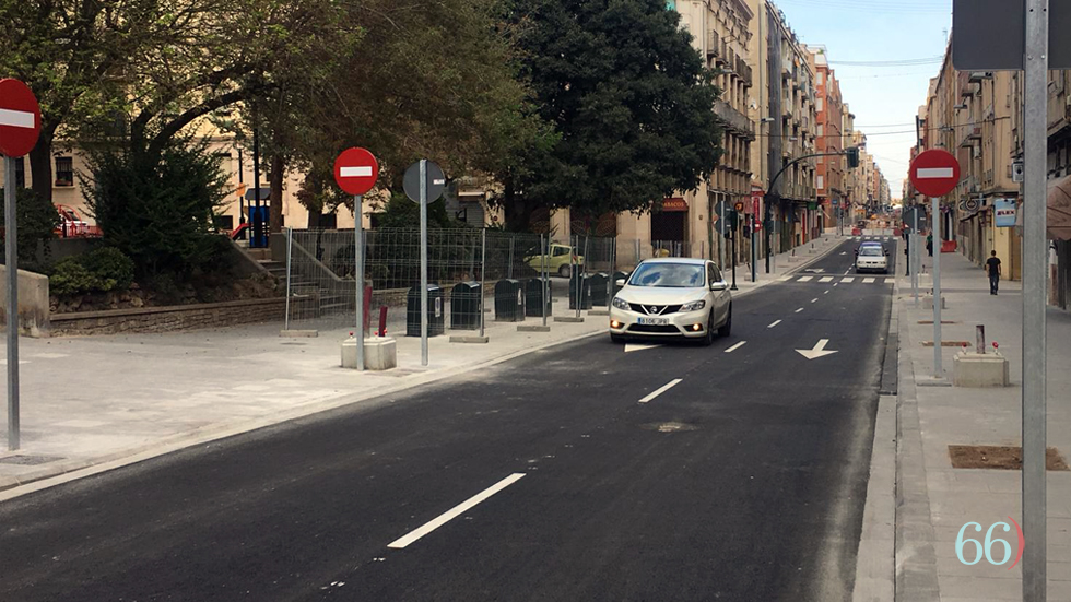 Calle Enten&ccedil;a al final de sus obras